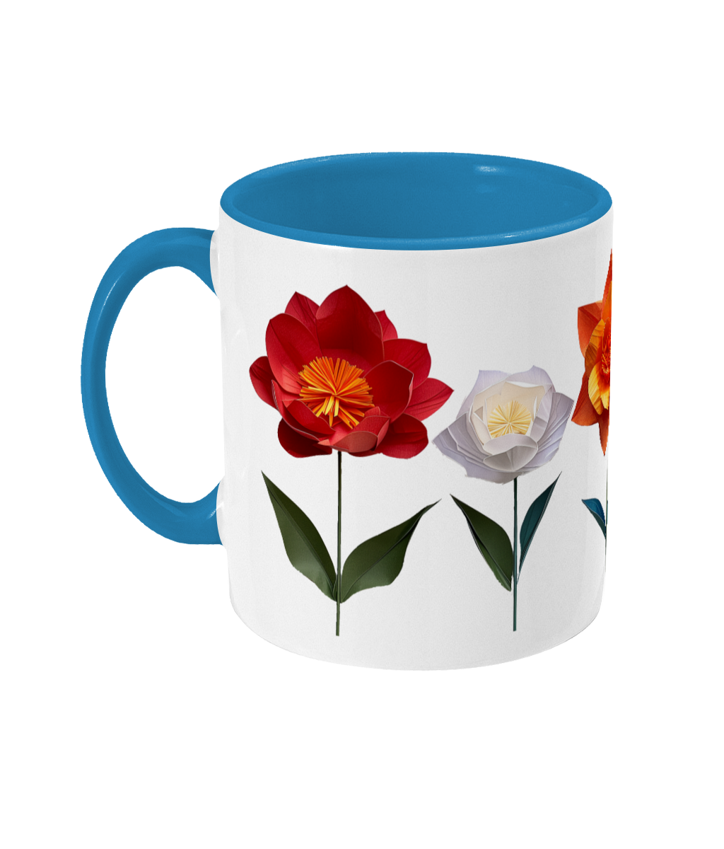 Colored Mug Flowers