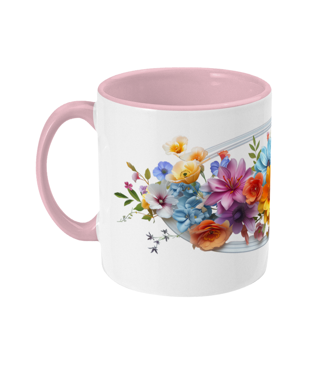 Colored Mug Flowers