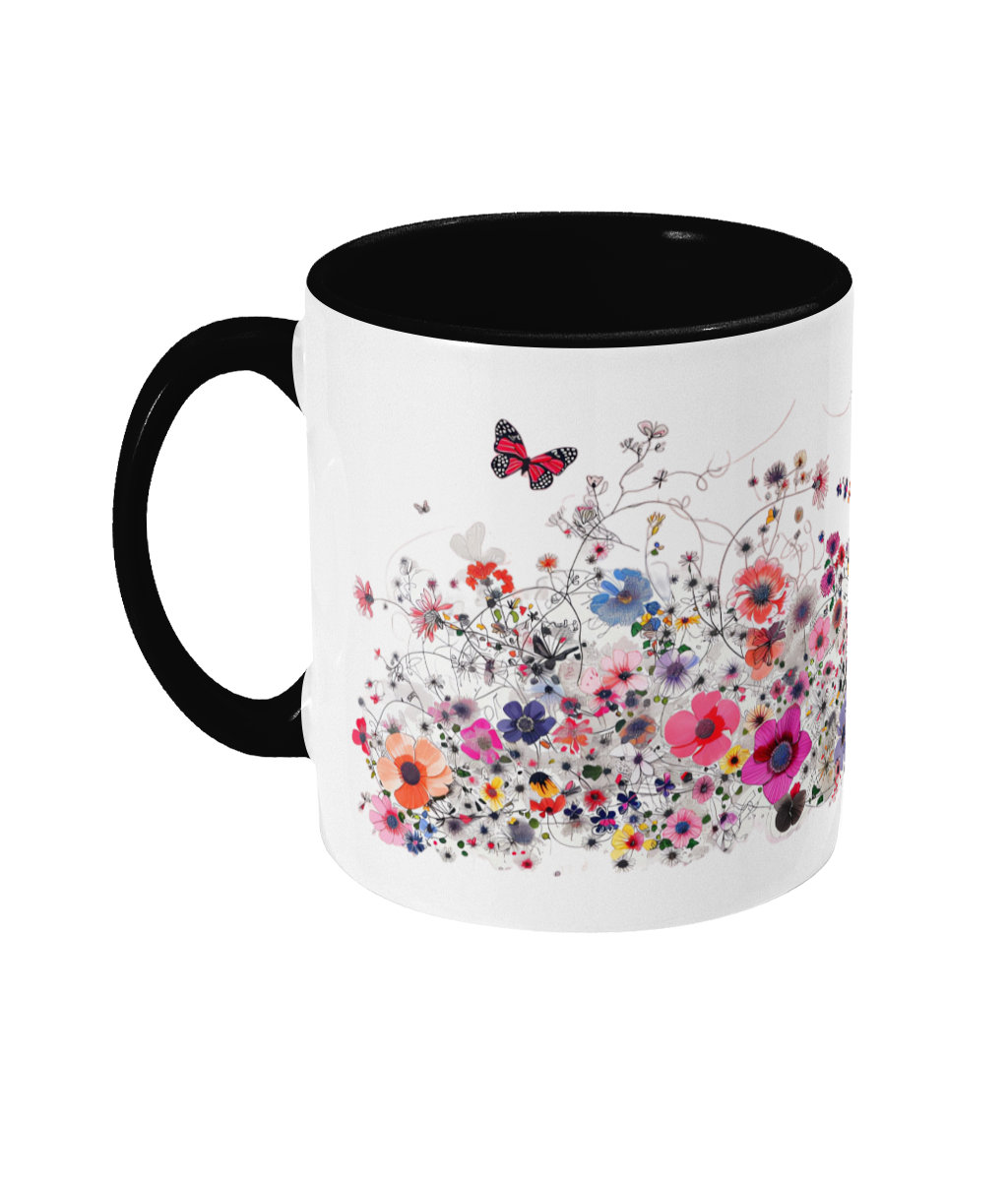 Colored Mug Flowers