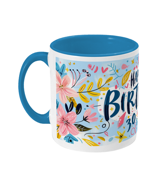Tasse colorée Joyeux anniversaire 30 ans
