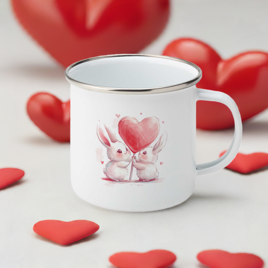 Personalized Metal Valentine's Mug - Your Love, Your Design