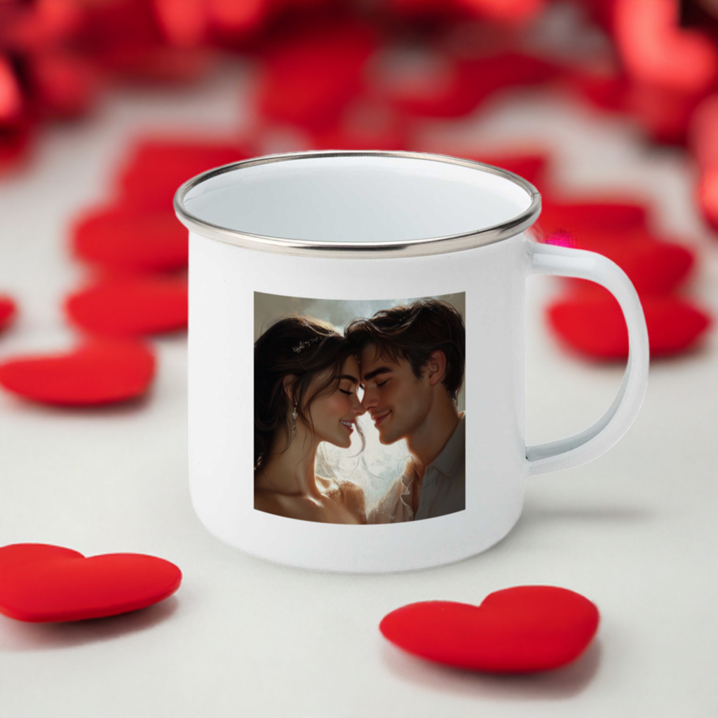 Personalized Metal Valentine's Mug - Your Love, Your Design