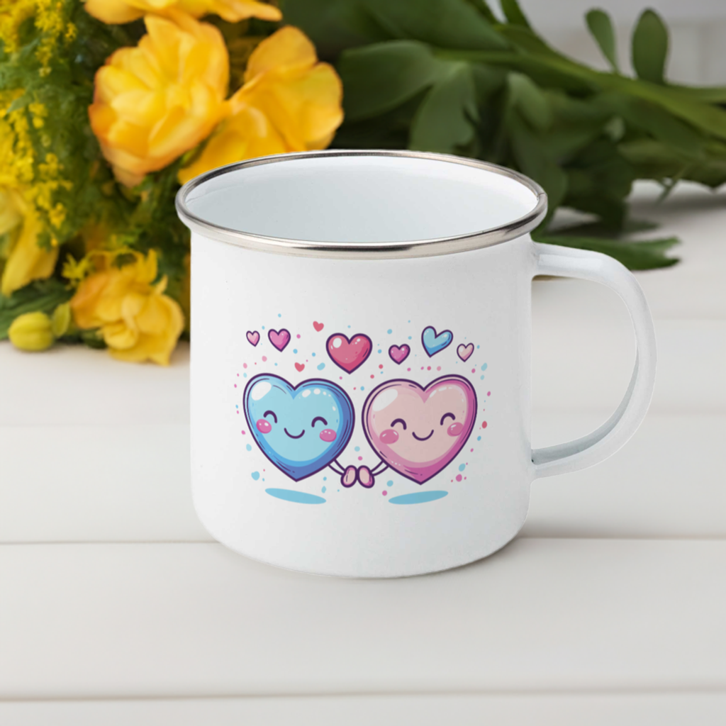 Personalized Metal Valentine's Mug - Your Love, Your Design
